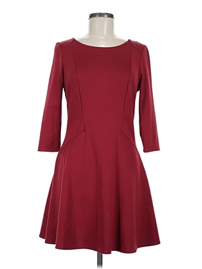 Pre-owned Bar Iii Casual Dress In Burgundy