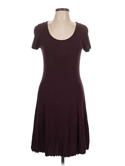 Pre-owned Bar Iii Casual Dress In Burgundy