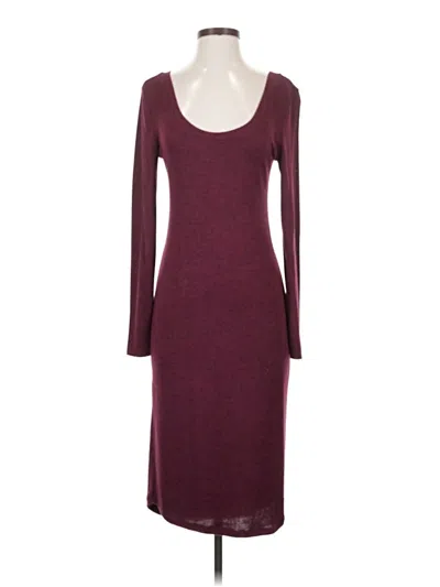 Pre-owned Bar Iii Casual Dress In Burgundy