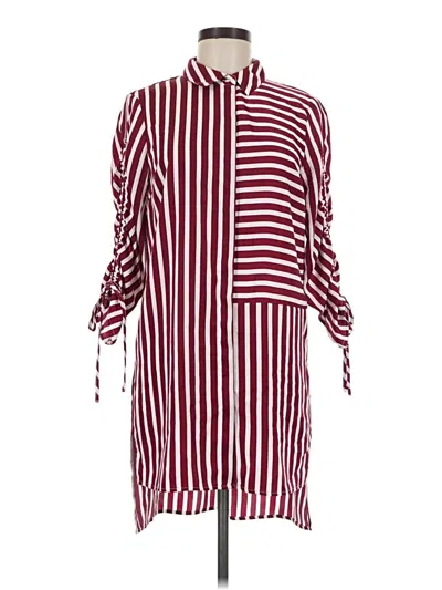 Pre-owned Bar Iii Casual Dress In Burgundy