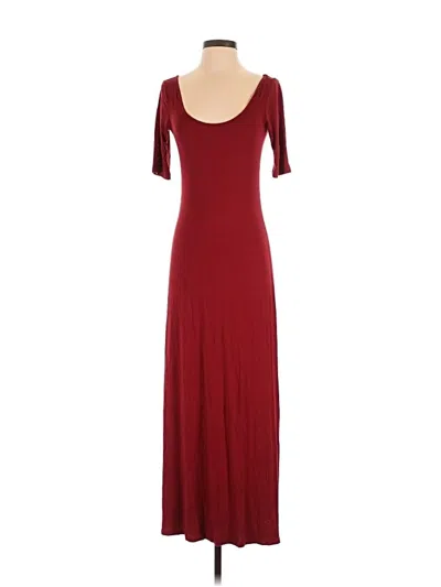 Pre-owned Bar Iii Casual Dress In Burgundy