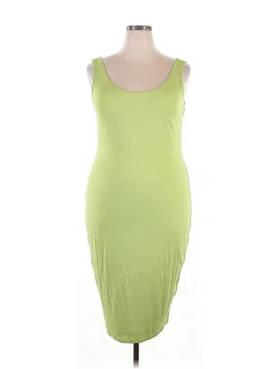 Pre-owned Bar Iii Casual Dress In Green