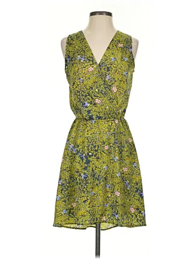 Pre-owned Bar Iii Casual Dress In Green