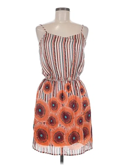 Pre-owned Bar Iii Casual Dress In Orange