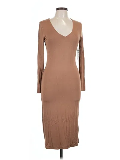 Pre-owned Bar Iii Casual Dress In Tan