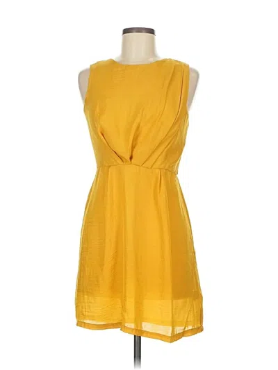 Pre-owned Bar Iii Casual Dress In Yellow