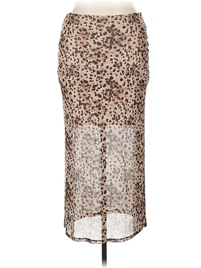 Pre-owned Bar Iii Casual Skirt In Tan