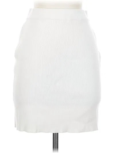 Pre-owned Bar Iii Casual Skirt In White