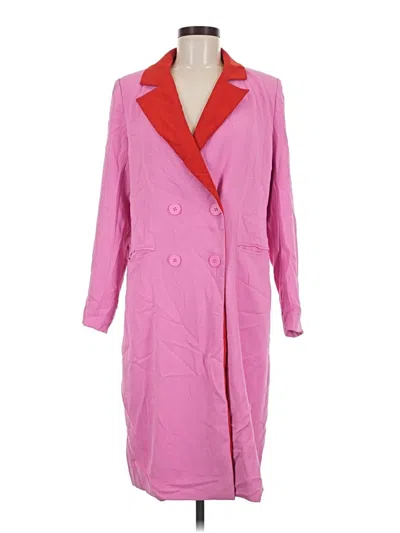 Pre-owned Bar Iii Coat In Pink
