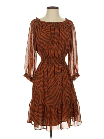 Pre-owned Bar Iii Cocktail Dress In Brown