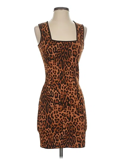 Pre-owned Bar Iii Cocktail Dress In Brown