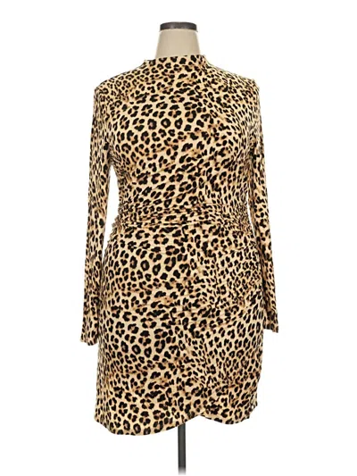 Pre-owned Bar Iii Cocktail Dress In Brown