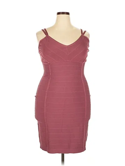 Pre-owned Bar Iii Cocktail Dress In Burgundy