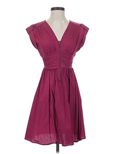 Pre-owned Bar Iii Cocktail Dress In Burgundy