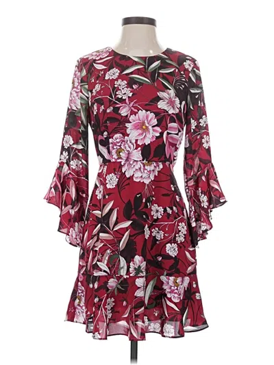 Pre-owned Bar Iii Cocktail Dress In Burgundy