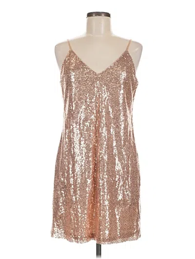 Pre-owned Bar Iii Cocktail Dress In Gold