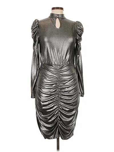 Pre-owned Bar Iii Cocktail Dress In Silver