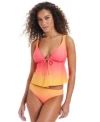 Bar Iii Day Club Ombre Tunnel Fly Away Tankini Top Side Tab Hipster Bikini Bottoms Exclusively At Macys In Pink