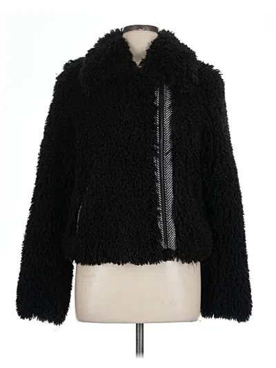 Pre-owned Bar Iii Faux Fur Jacket In Black