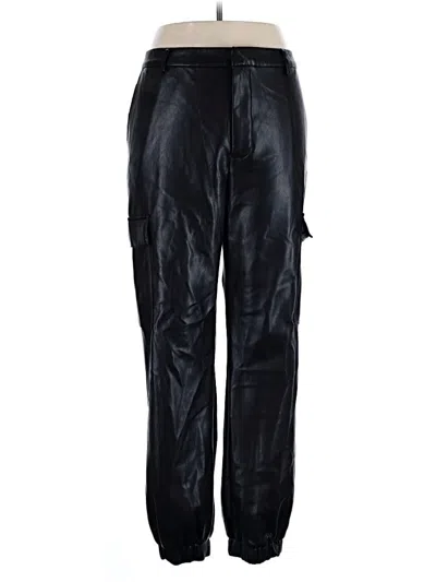 Pre-owned Bar Iii Faux Leather Pants In Black