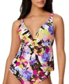 Bar Iii Floral Paradise Tankini Top In Multi