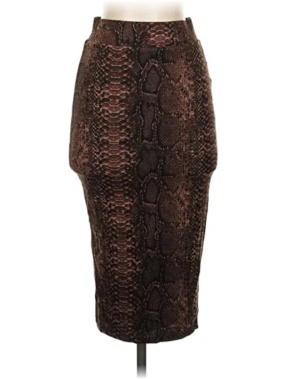 Pre-owned Bar Iii Formal Skirt In Brown