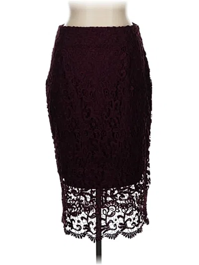 Pre-owned Bar Iii Formal Skirt In Burgundy