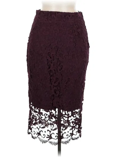 Pre-owned Bar Iii Formal Skirt In Burgundy