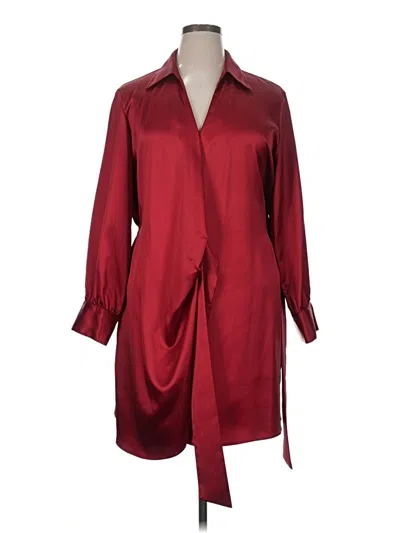 Pre-owned Bar Iii Kimono In Burgundy