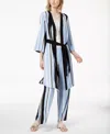 Bar Iii Kimono Robe Jacket In Nuvo Multi Stripe In Blue