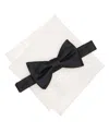 Bar Iii Men's Chevron Bow Tie & Solid Pocket Square Set, Exclusively At Macy's In Multi
