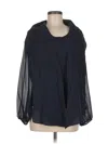 Bar Iii Long Sleeve Blouse In Black
