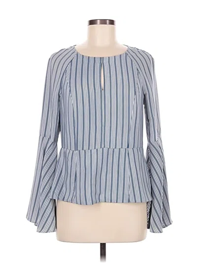 Pre-owned Bar Iii Long Sleeve Blouse In Blue