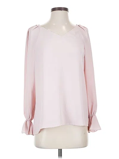 Pre-owned Bar Iii Long Sleeve Blouse In Pink