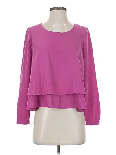 Pre-owned Bar Iii Long Sleeve Blouse In Pink
