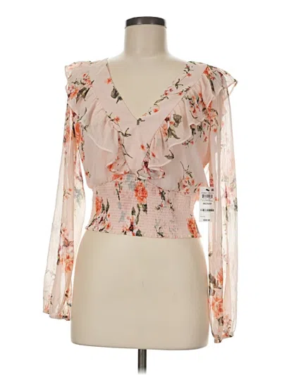 Bar Iii Long Sleeve Blouse In Pink