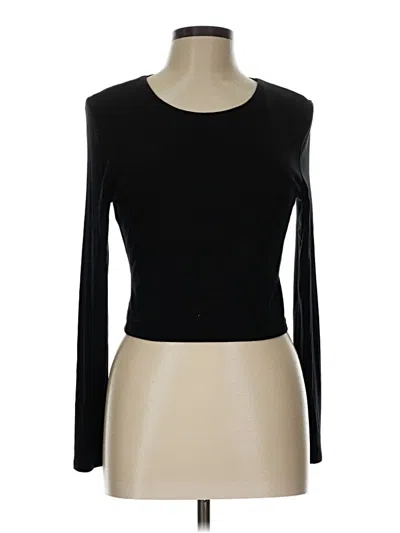 Pre-owned Bar Iii Long Sleeve T-shirt In Black
