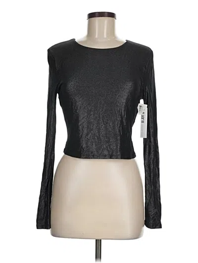 Pre-owned Bar Iii Long Sleeve T-shirt In Black