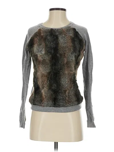 Pre-owned Bar Iii Long Sleeve T-shirt In Gray