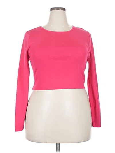Pre-owned Bar Iii Long Sleeve T-shirt In Pink