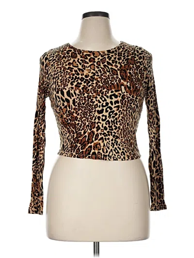 Pre-owned Bar Iii Long Sleeve Turtleneck In Brown