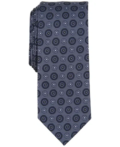 Bar Iii Men's Aiken Medallion Tie, Created For Macy's In Black