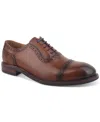 Bar Iii Men's Ashfordd Cap Toe Brogue Leather Dress Shoe, Created For Macy's In Brown Leather