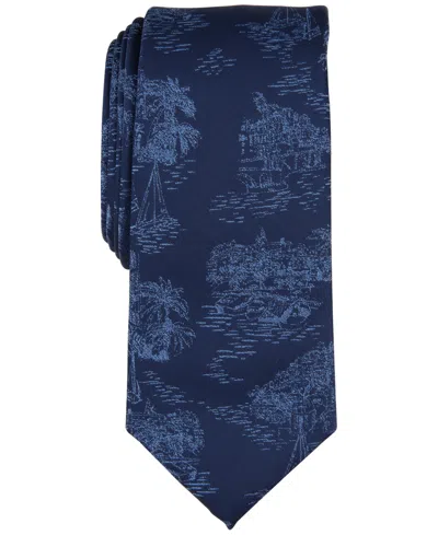 Bar Iii Men's Ashville Botanical Tie, Created For Macy's In Blue