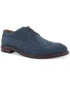 Bar Iii Men's Ashwell Longwing Oxford Shoes, Exclusively At Macy's In Navy Suede