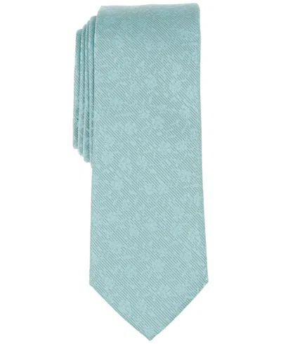 Bar Iii Men's Athene Floral Tie, Exclusively At Macy's In Aqua