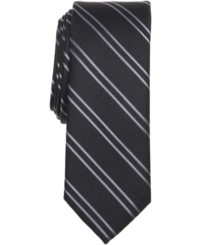 Bar Iii Men's Baltic Striped Tie, Macy's Exclusive In Black