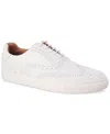 Bar Iii Men's Baronn Leather Lace-up Wingtip Sneakers, Exclusively At Macy's In White Linen Leather