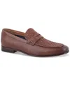 Bar Iii Men's Beau Basketweave Apron Toe Penny Loafers, Created For Macy's In Brown Sm