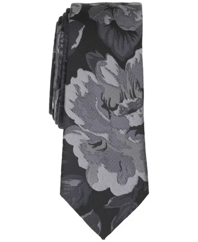 Bar Iii Men's Beford Floral Pattern Tie In Black